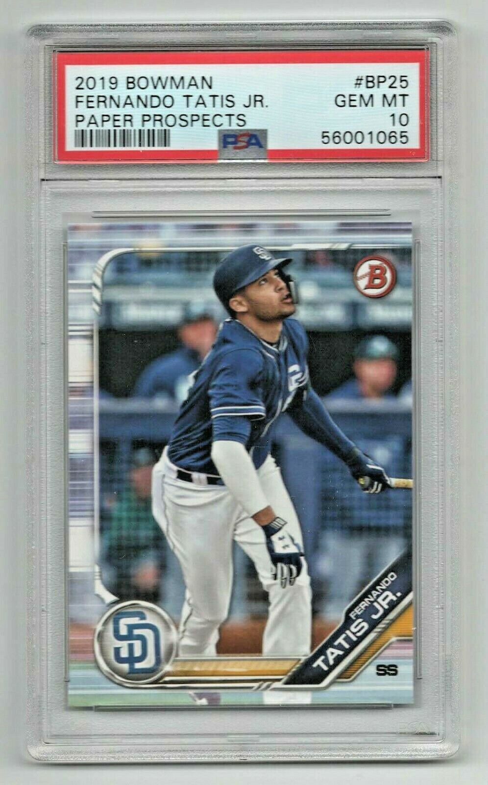 2019 Bowman Paper Prospects * Rookie Year * Fernando Tatis Jr. * #BP25 * PSA 10