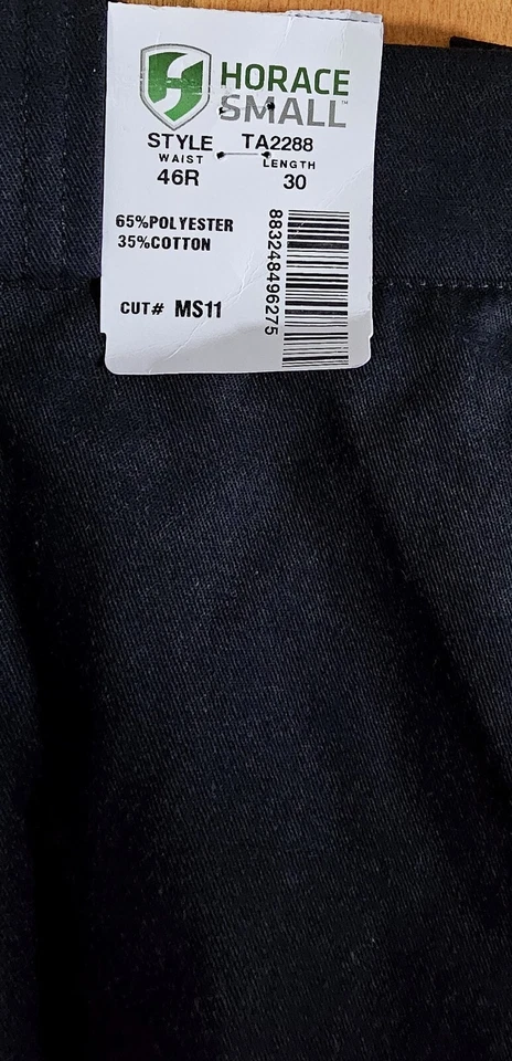 Horace Small Men's Work Uniform Pants Dark Navy 46R 30 Style TA2288 NWT - Image 2 of 4