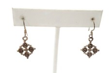 Sterling Silver 925 Dangle Earrings Maze Swirl