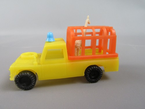 A667 Vintage 1970 VAM 1:55 Land Rover 109 Jaune + Girafe Jouet Plastique