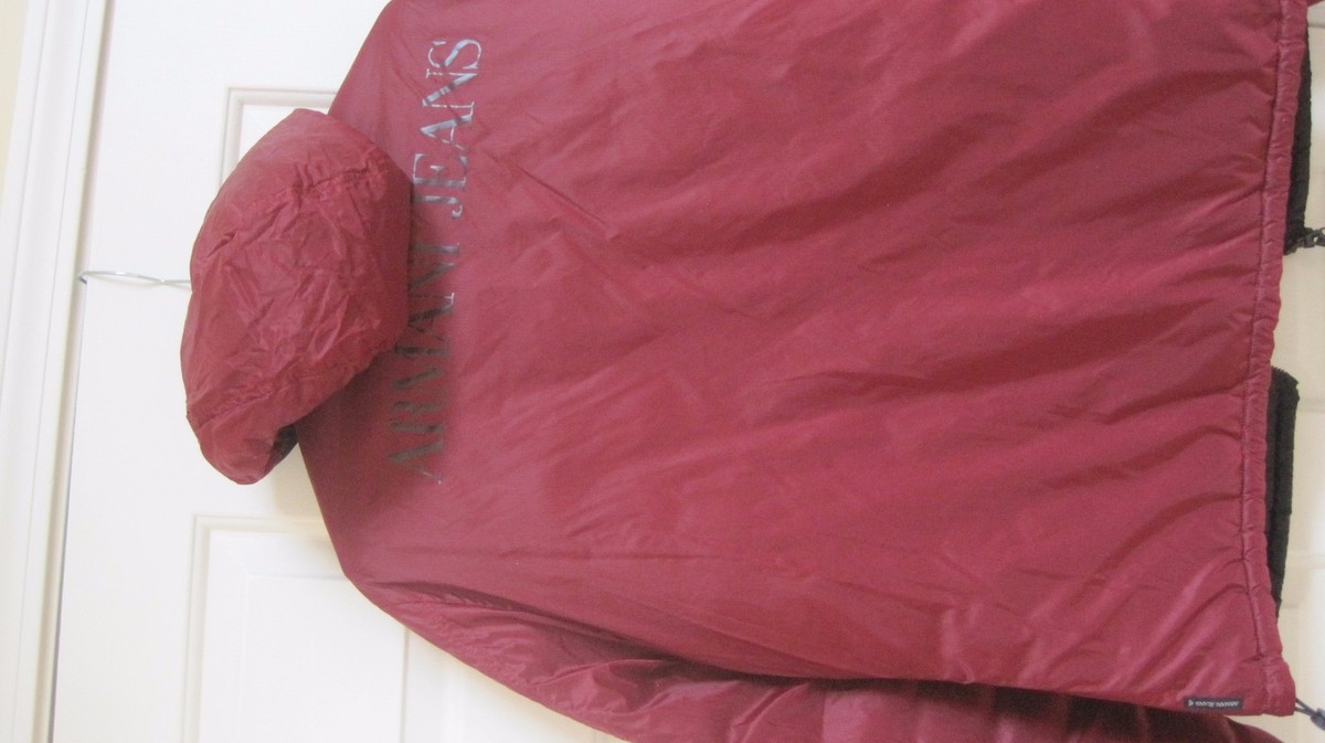 Armani Jeans レッド ダッフルジャケット Armani Jeans レッド ダッフルジャケット メンズ