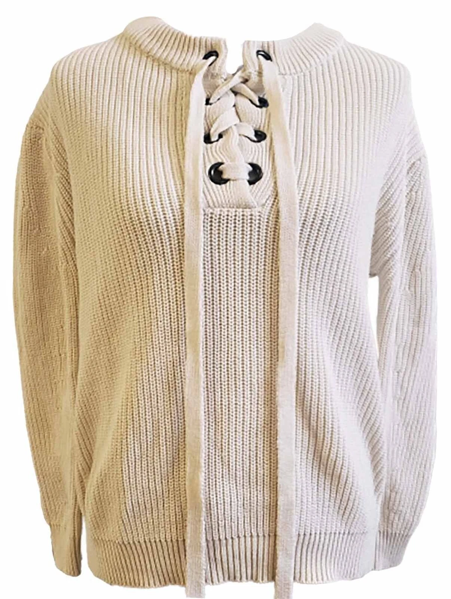 White lace top up sweater