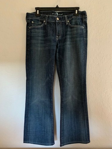 Jean 7 For All Mankind Femme Taille 29 - Denim Coton Bleu à Pinces - Occasion