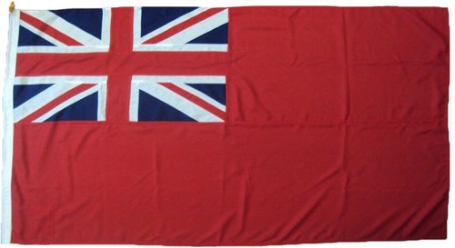 Red ensign traditionally sewn MoD approved woven flag fabric uk merchant civil - Picture 15 of 18