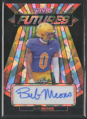 Bub Means 2024 Leaf Vivid #VF-BM1 Black Crystals Futures Auto /5