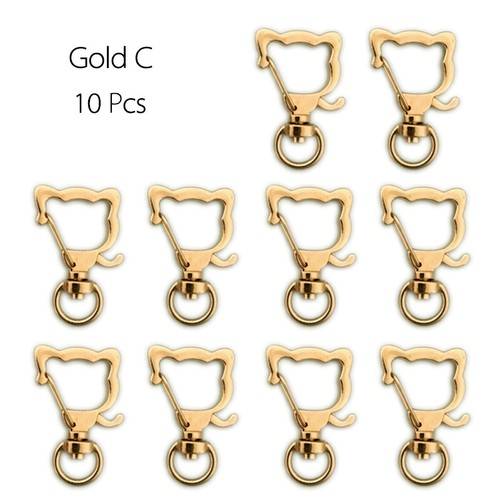 10Pcs Star Heart Metal Alloy Hooks Lobster Clasps Keyring Keychain DIY Accessory - Picture 23 of 28