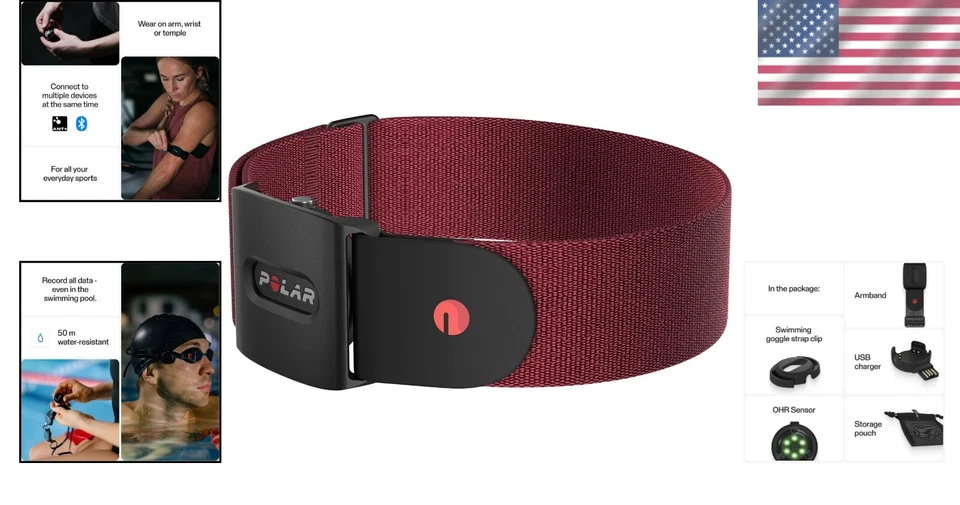 Brazalete Monitor de Ritmo Cardíaco Preciso con ANT+ y Bluetooth - Polar Verity Sense Foto 2 de 4