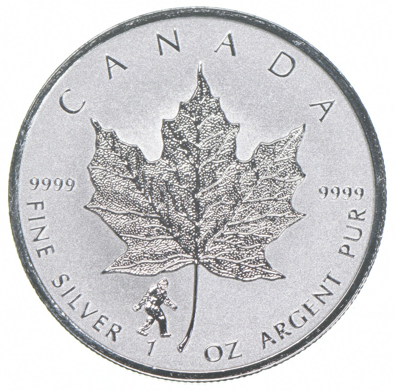 Better Date - 2016 Canada  - 1 Oz. Silver Maple Leaf - Bigfoot