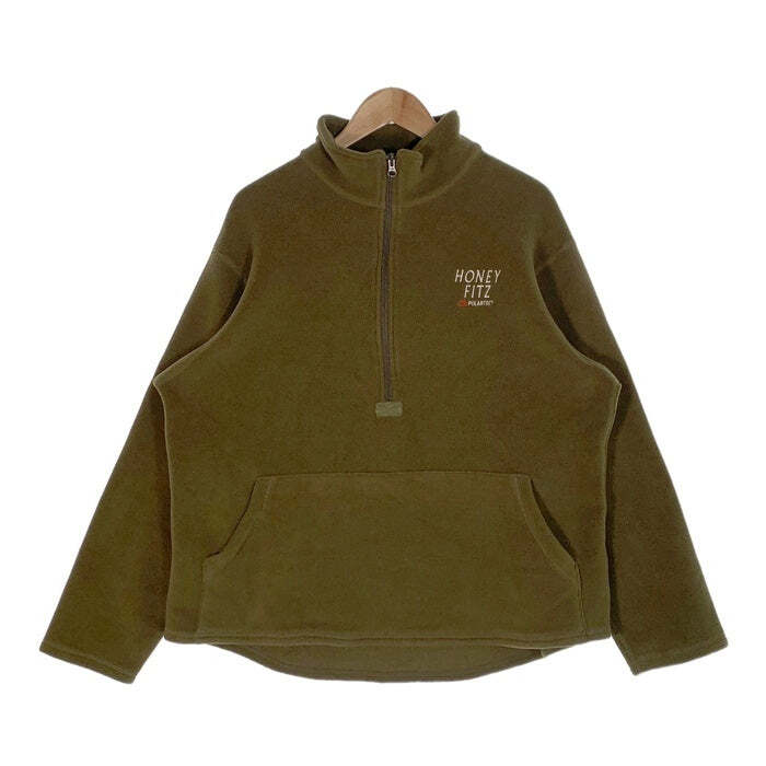 トップス HONEY FITS POLARTEC FLEECE HONEY FITZ Half Zip Pullover Fleece Jacket Polartec Olive