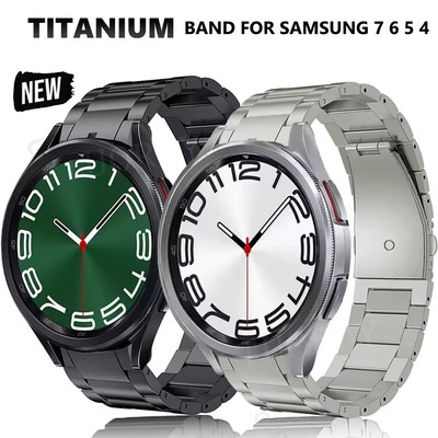 Für Samsung Galaxy Watch 7 FE 6 5 4 Pro 6 Classic 40-47mm Titan Metall Armband