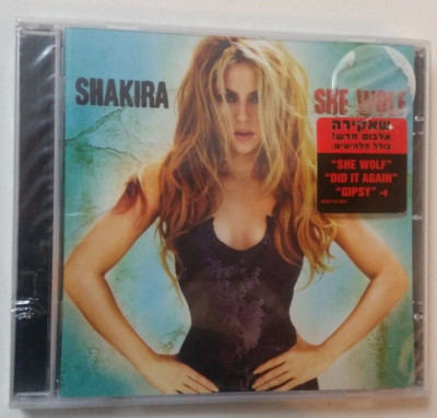She Wolf by Shakira  RARE ISRAELI SEALED CD HEBREW PROMO STICKER