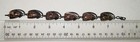 Vintage MARKED STERLING SILVER BROWN STONE LINK BRACELET Leopard Skin Jasper?~EX — photo 10