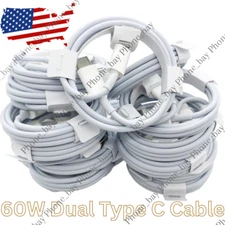 1-10 Lot 60W USB-C to USB-C Fast Charger Charging Cord PD Cable For Samsung LG