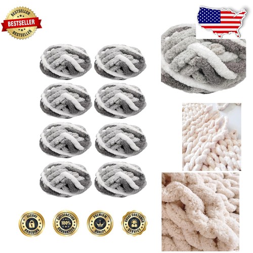 Multicolor Chunky Crochet Yarn 8 Pack, 220 Yards, Super Soft for Cozy Blankets