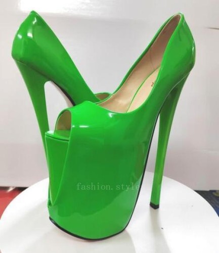 Zapatos de salón de club nocturno con plataforma de aguja de 22 cm para mujer - Imagen 13 de 28