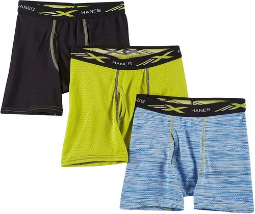 Hanes 254664 Kids Boys' X-Temp 3-Pack Boxer Briefs Underwear Size Large - Picture 2 of 2