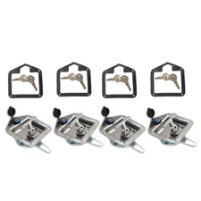 4× For Trailer Truck Paddle Tool Box Stainless Steel Folding T Handle Lock Latch