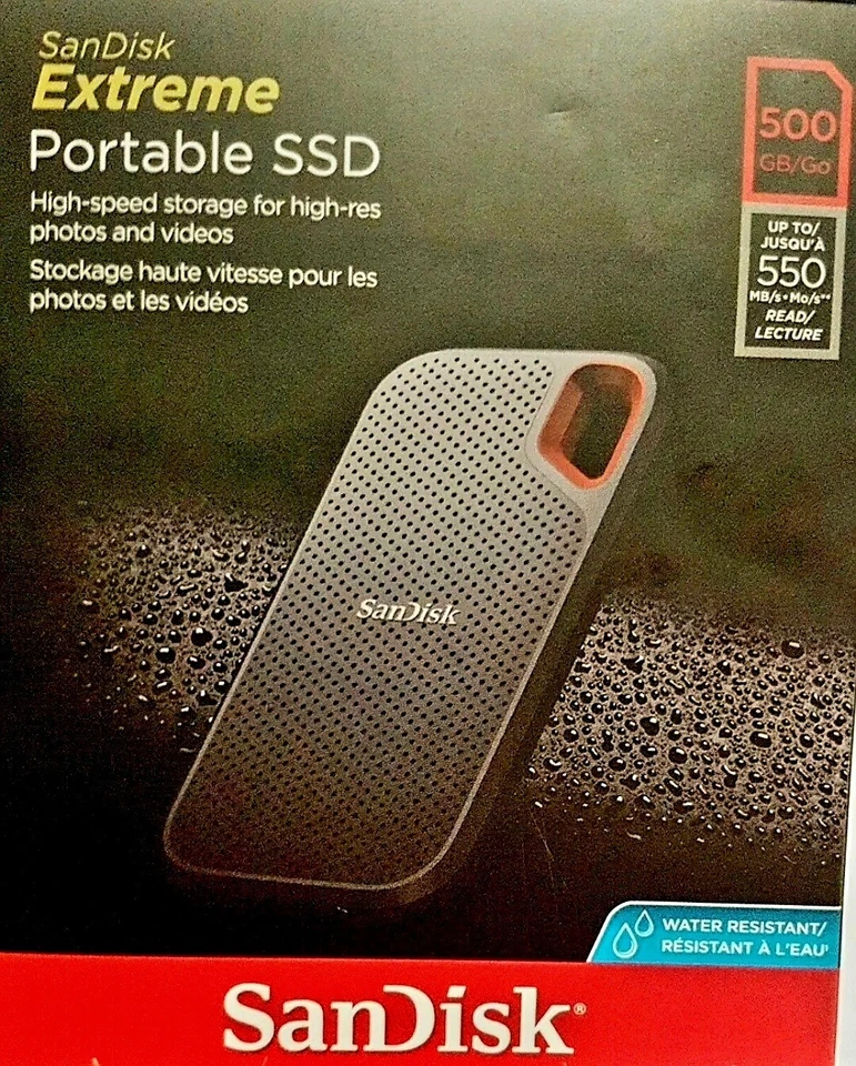 SanDisk: Extreme Portable SSD | 500GB | Storage | External Hard Drive | Memory - Image 3 of 4
