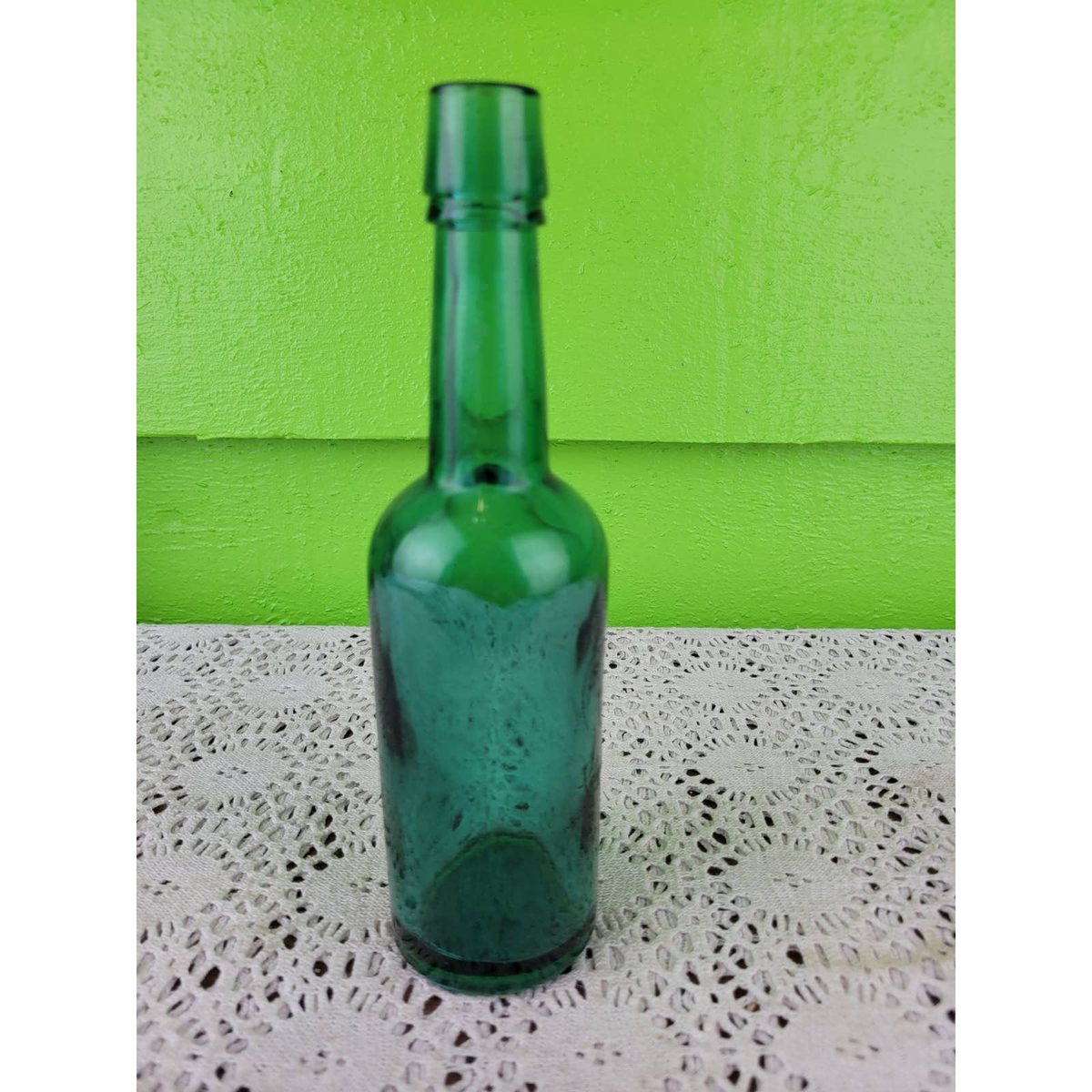 Antique JSP Joseph S Pederson Teal Medical Malt Tonic Glass Bottle
