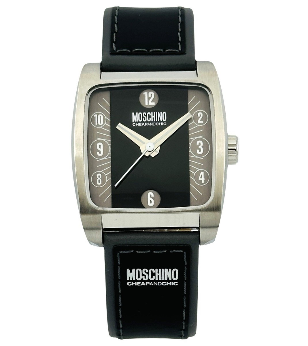 オパール腕時計、MOSCHINOイヤリング2点 MOSCHINO MW0020 Joe Dark Grey Dial Silver-tone Case , Brown
