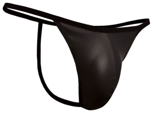 Doreanse Underwear Men's 1326 Space String thong sexy satin leather - Afbeelding 1 van 4