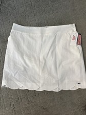 Vineyard Vines Women s Performance Skort Skirt Scalloped White NWT Size 10