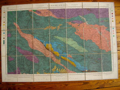 Vendée - Geological map of La Roche-sur-Yon - 1892