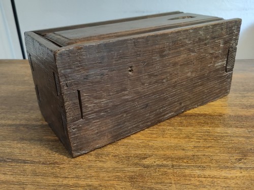 Coffret à Chandelles XVIII Ème Siècle Art Populaire Boîte Chêne Normandie. - Bild 18 von 19