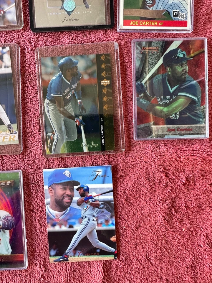 Lote de 15 tarjetas coleccionables de béisbol Joe Carter Topps Donruss Flair Fleer cubierta superior Foto 4 de 4