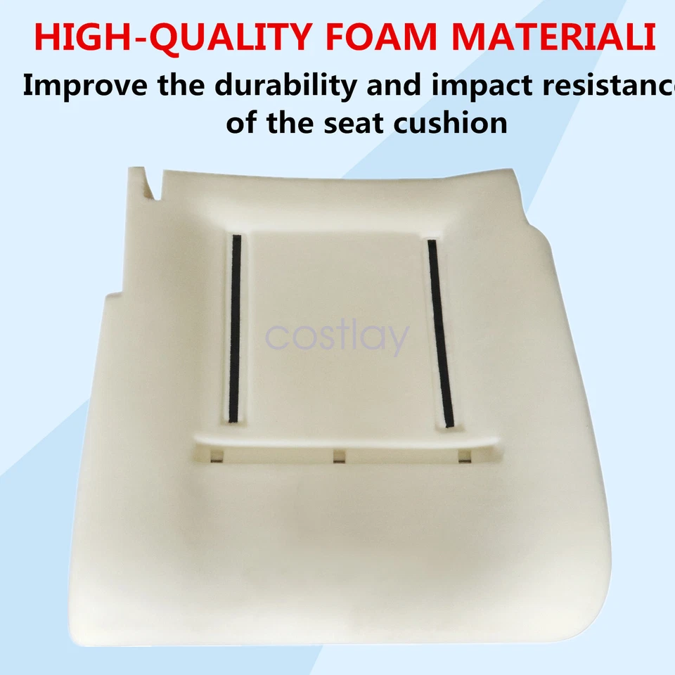 Cubierta de asiento inferior de tela gris y cojín de espuma para Dodge Ram 1500 1994-1997 del conductor Foto 3 de 4