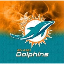 20oz Skinny Tumbler Sublimation Transfer Dolphins Football Ready To Press