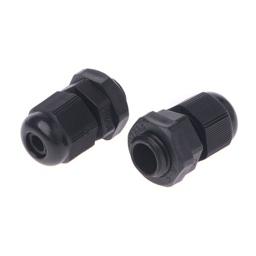 IP68 BLACK CABLE GLAND NYLON WITH NUT & WASHER - Sizes M12, M16, M20, M12L, M16L - Zdjęcie 4 z 14