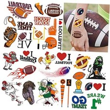 Temporary Tattoo, 60pcs Fake Tattoos Designs, Waterproof Body Art Football