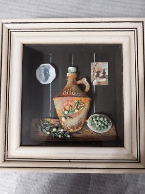 Kitchen Olio Shadow Box Art