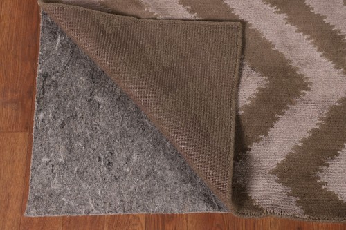 Authentic Hand-Knotted Nepalese Indian Chevron Rug 6x9 ft Carpet - Picture 8 of 19