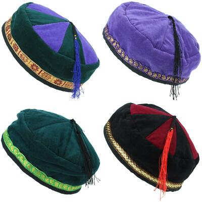 Nepalesischer Samt Smoking Hut Siesta Cap Fes Festival Unisex Thinking Dumbledore