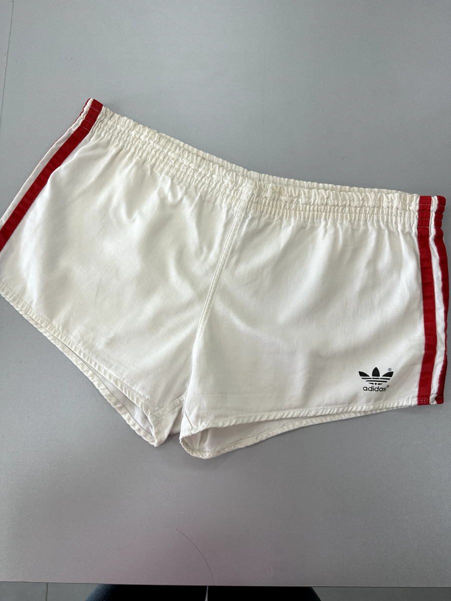 Adidas Vintage Retro Shorts Made in Yugoslavia White Rare Size 5