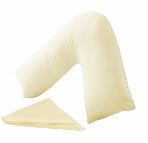 V SHAPED PILLOW CASE COVER ORTHOPEDIC SUPPORT NURSING PREGNANCY MATERNITY COVER - Picture 4 of 23