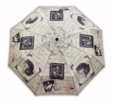 New White Picture 40" Width Elvis Presley Compact Umbrella The King Licensed NIP