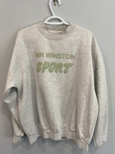 Mr Winston Sport Whit Womens Crew Neck Jumper Relaxed Fit Sz M Made In Australia