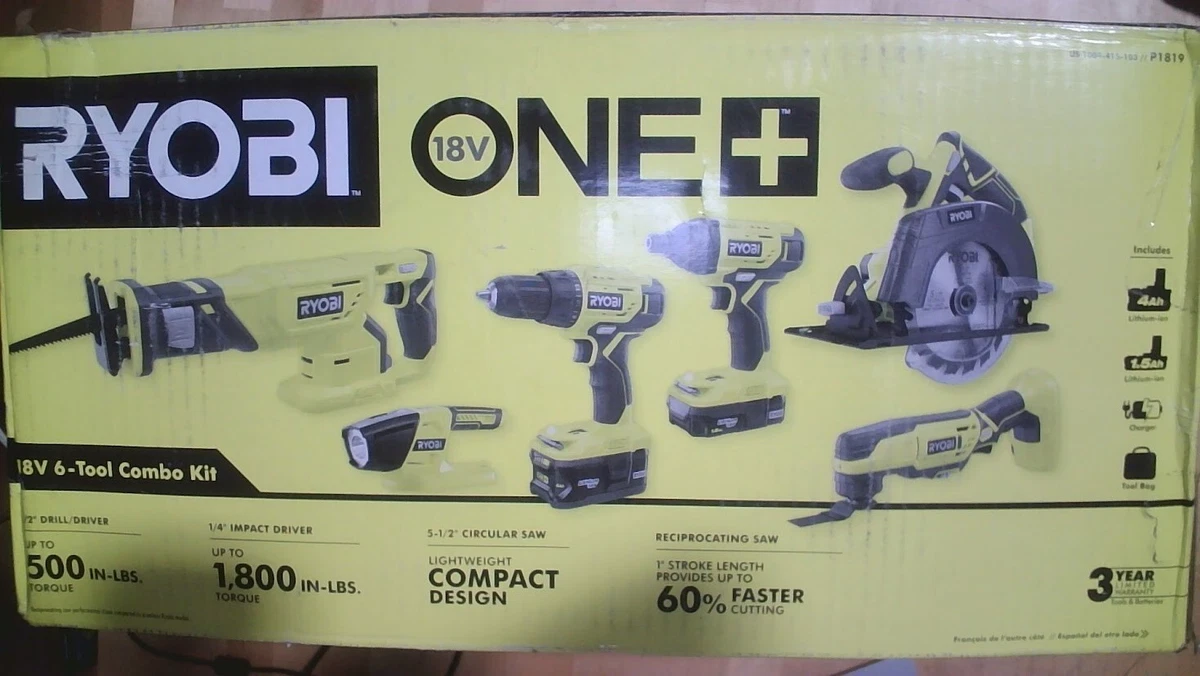 18V ONE+™ 6 PC COMBO KIT - RYOBI Tools