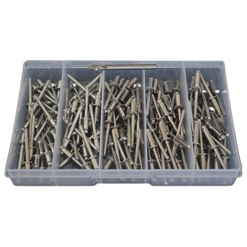 1 x 126 Piece 3/16" Stainless Dome Pop Rivet G304 Assortment Grab Kit ...
