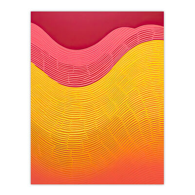 Abstract Minimalism Orange Yellow Pink Gradient Wall Art Poster Print Picture