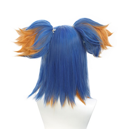 Blue and yellow wig KF90602