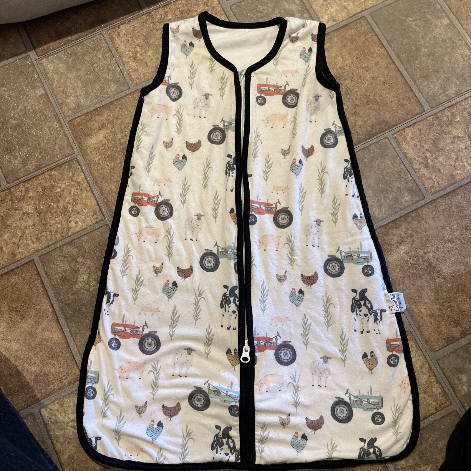 Copper Pearl Sleep Sack 0-6 Month Farming Pattern