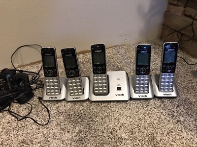 5x Vtech CS6619 Main Unit And 4 Extra Handsets - Working (7)
