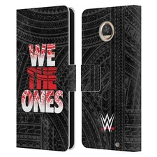 OFFICIAL WWE THE BLOODLINE LEATHER BOOK WALLET CASE COVER FOR MOTOROLA PHONES