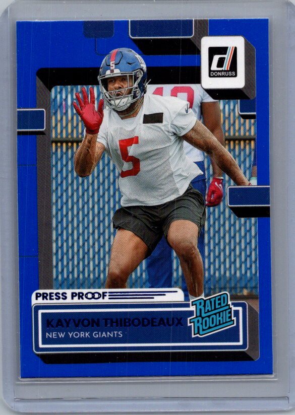 2022 Donruss #352 Kayvon Thibodeaux Blue Press Proof