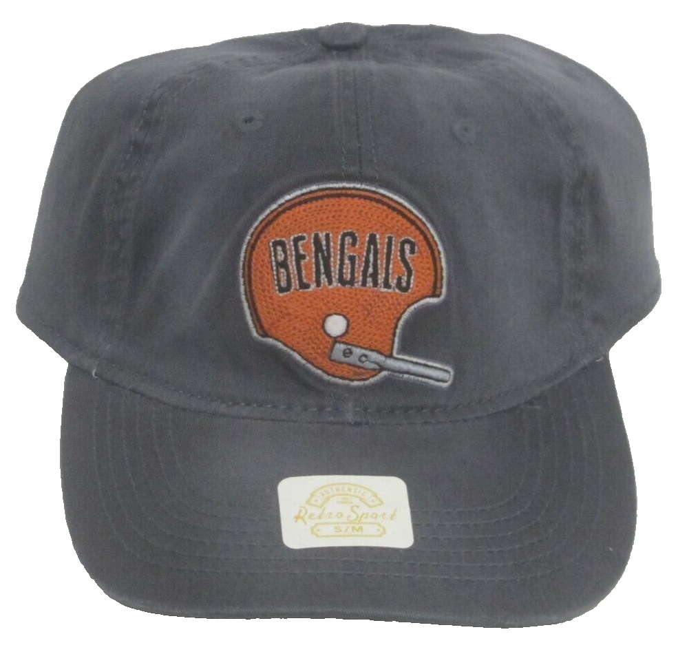 NFL Cincinnati Bengals Blue Retro Sport Stretch Fitted Hat By Reebok, Size S-M