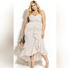 City Chic Passion Maxi Dress In Gardenia SZ 18 NWT